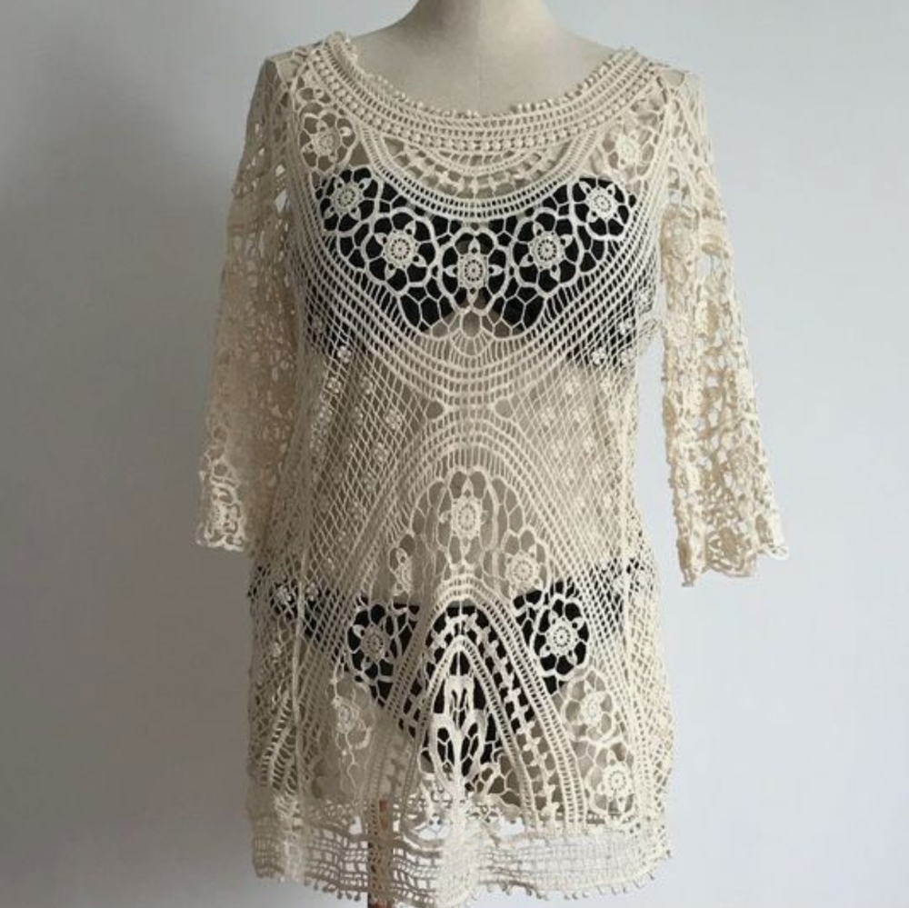 Beachy Vintage Look Crochet Top